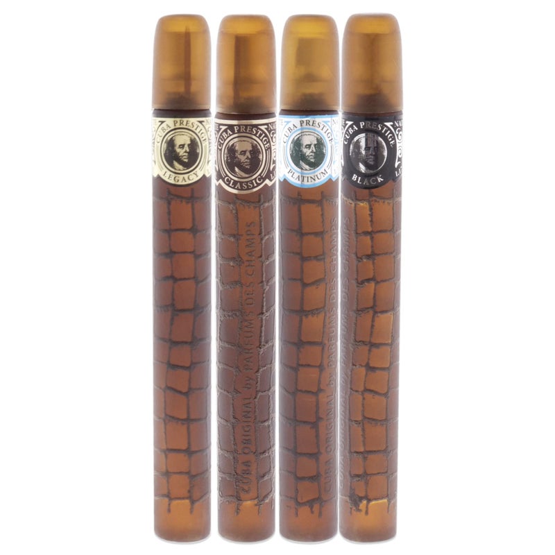 Cuba Prestige 4 Piece Gift Set for Men (Classic + Black + Platinum + Legacy) Eau De Toilette Spray 1.7 Ounce Each - Image 2